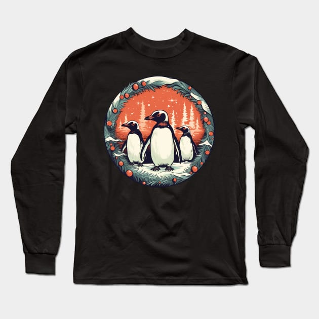 Penguin in Ornmament, Love Penguins Long Sleeve T-Shirt by dukito